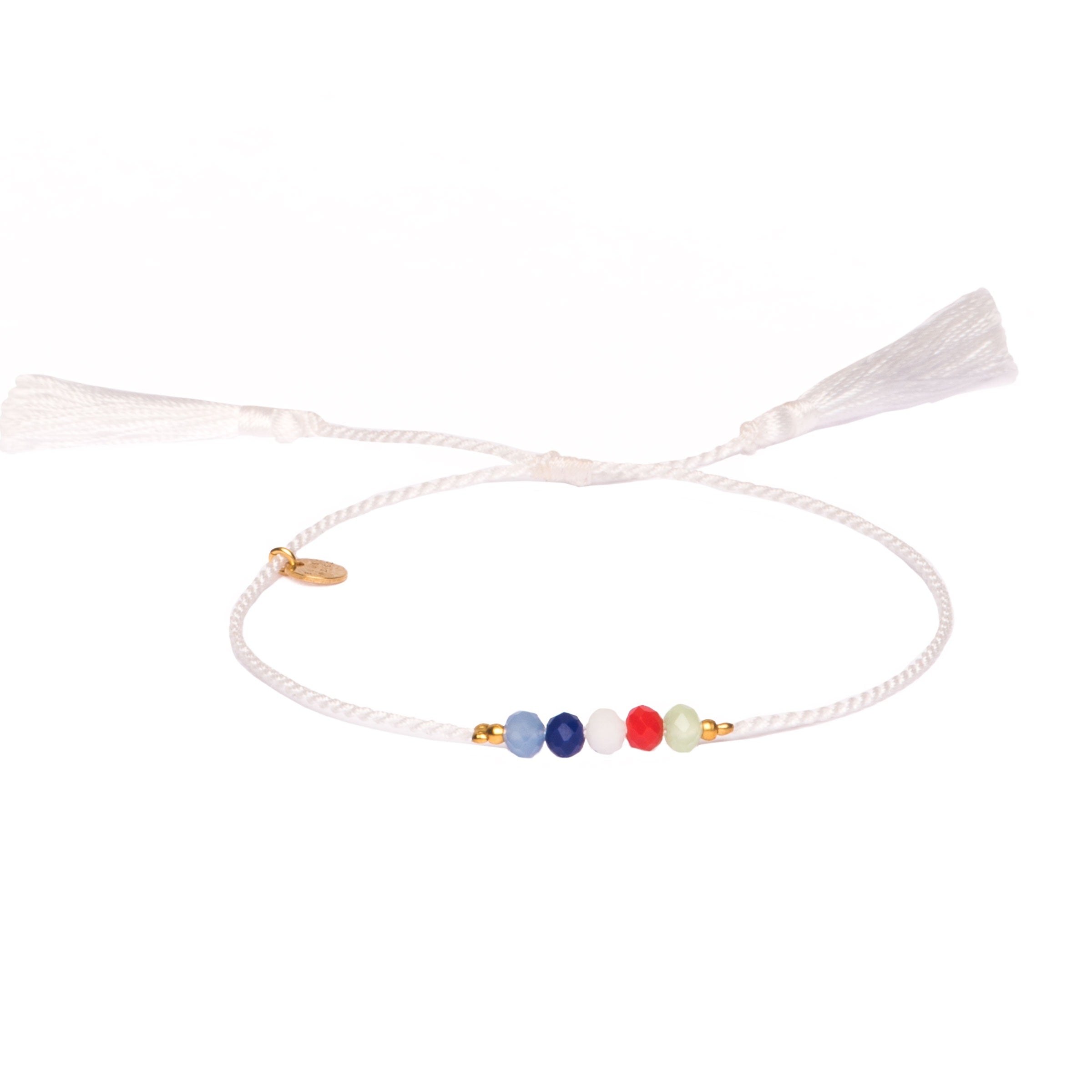 Armband Hello Tassel – White Mix