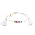 Armband Hello Tassel – White Crystal