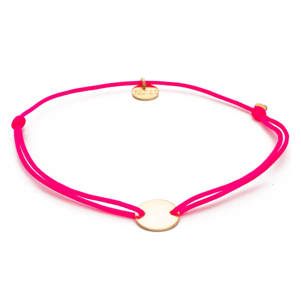 Armband Darling Disc gold – Neon Pink