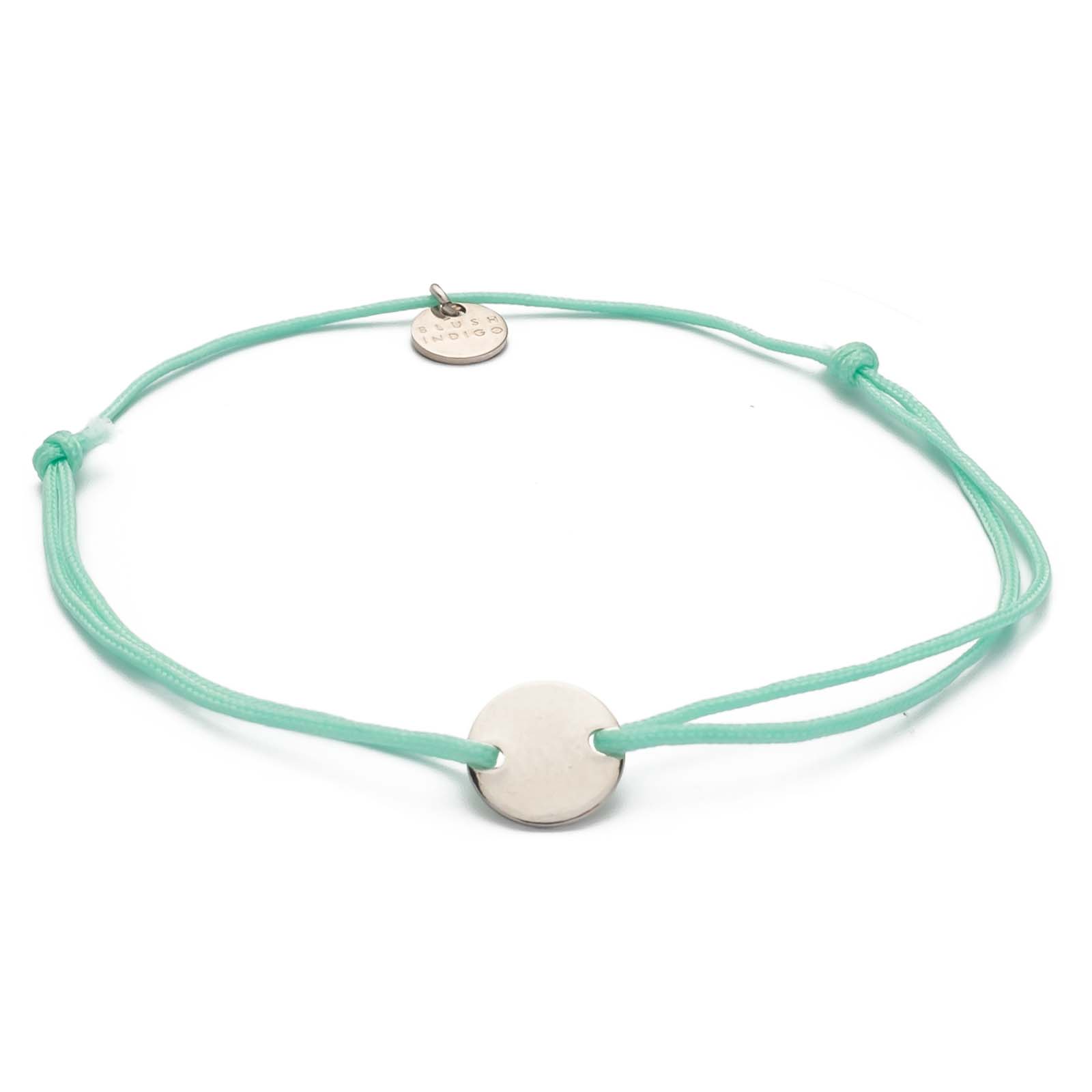 Armband Darling Disc silber – Aqua Marine