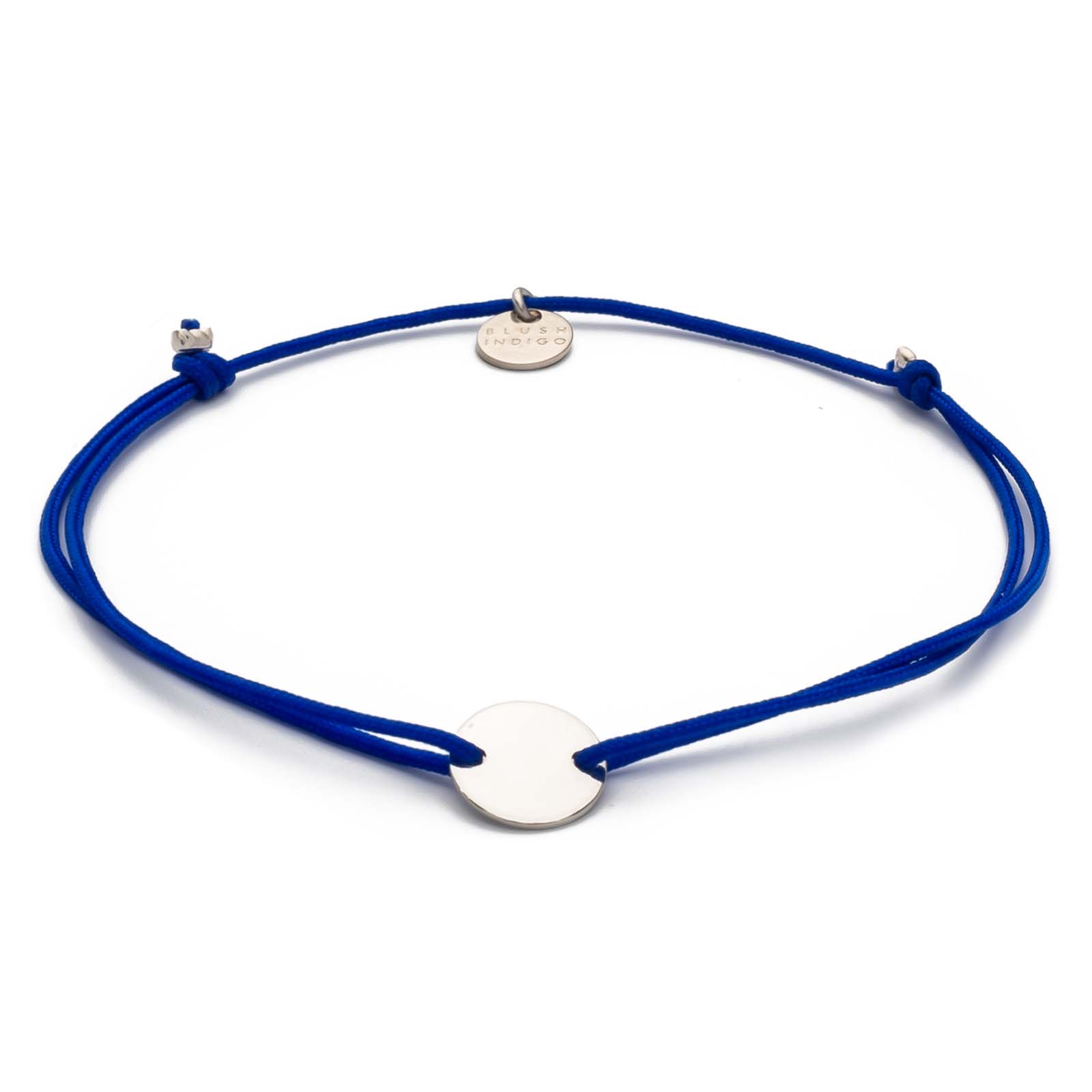 Armband Darling Disc silber – Indigo Blue