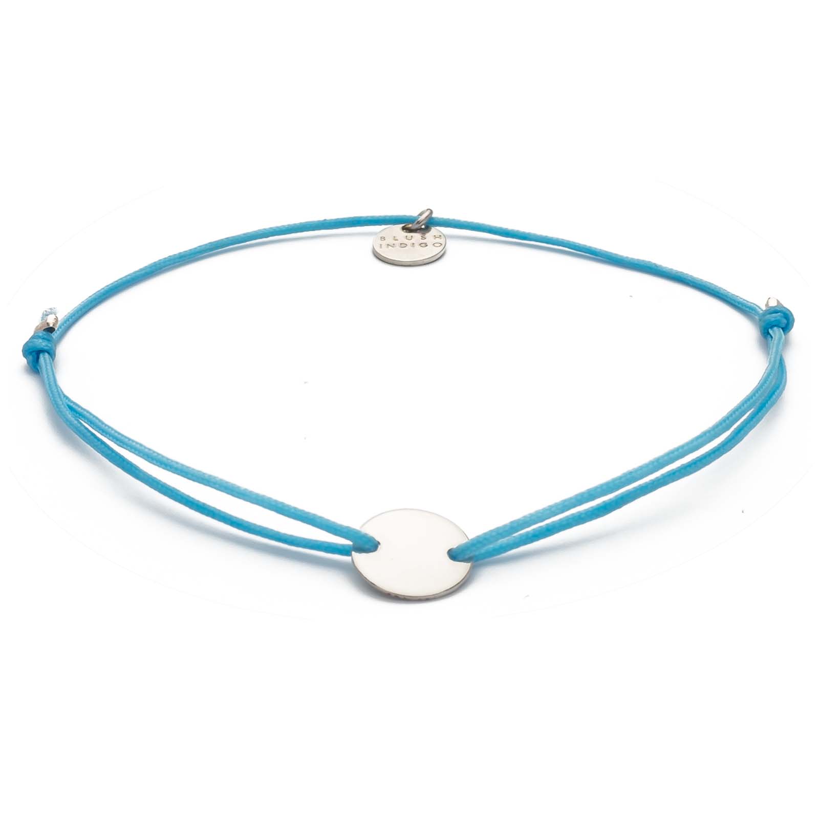Armband Darling Disc silber – Sky Blue