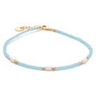Armband Capri – Sky Blue 3 Süßwasserperlen