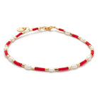 Armband Capri – Rot 11 Süßwasserperlen