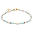 Armband Capri – Sky Blue 11 Süßwasserperlen