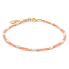 Armband Capri – Neon Coral 11 Süßwasserperlen