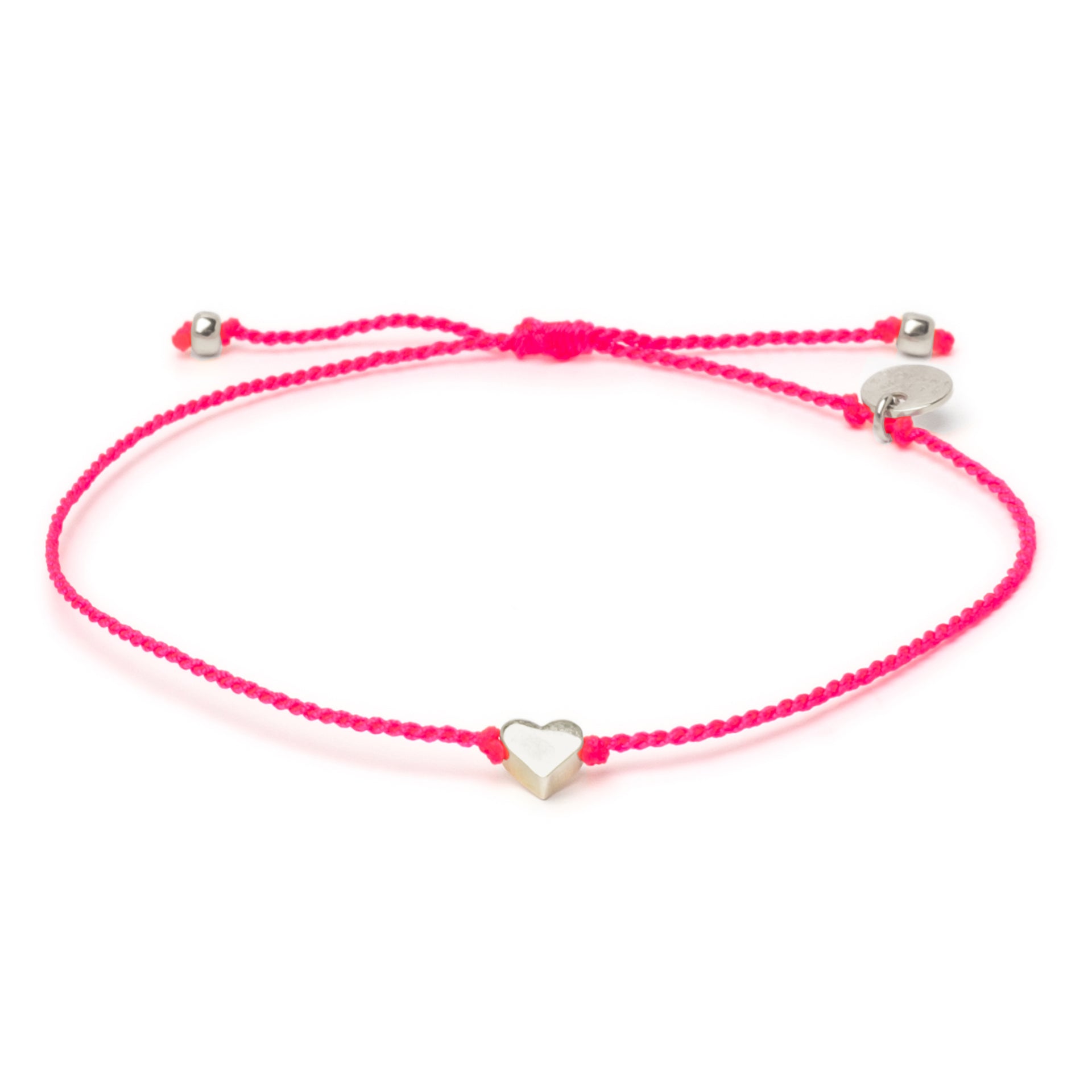 Armband Amore - Neon Pink silber