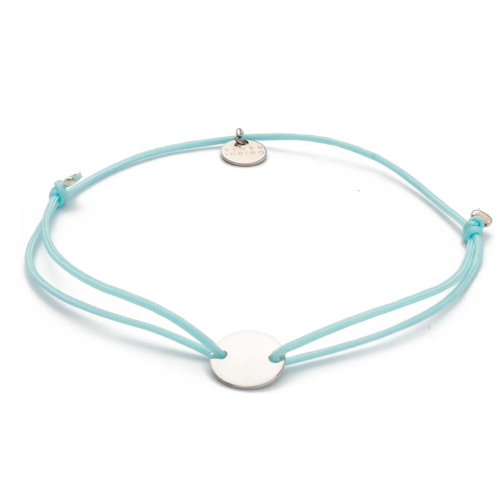 Armband Darling Disc silber – Pale Blue