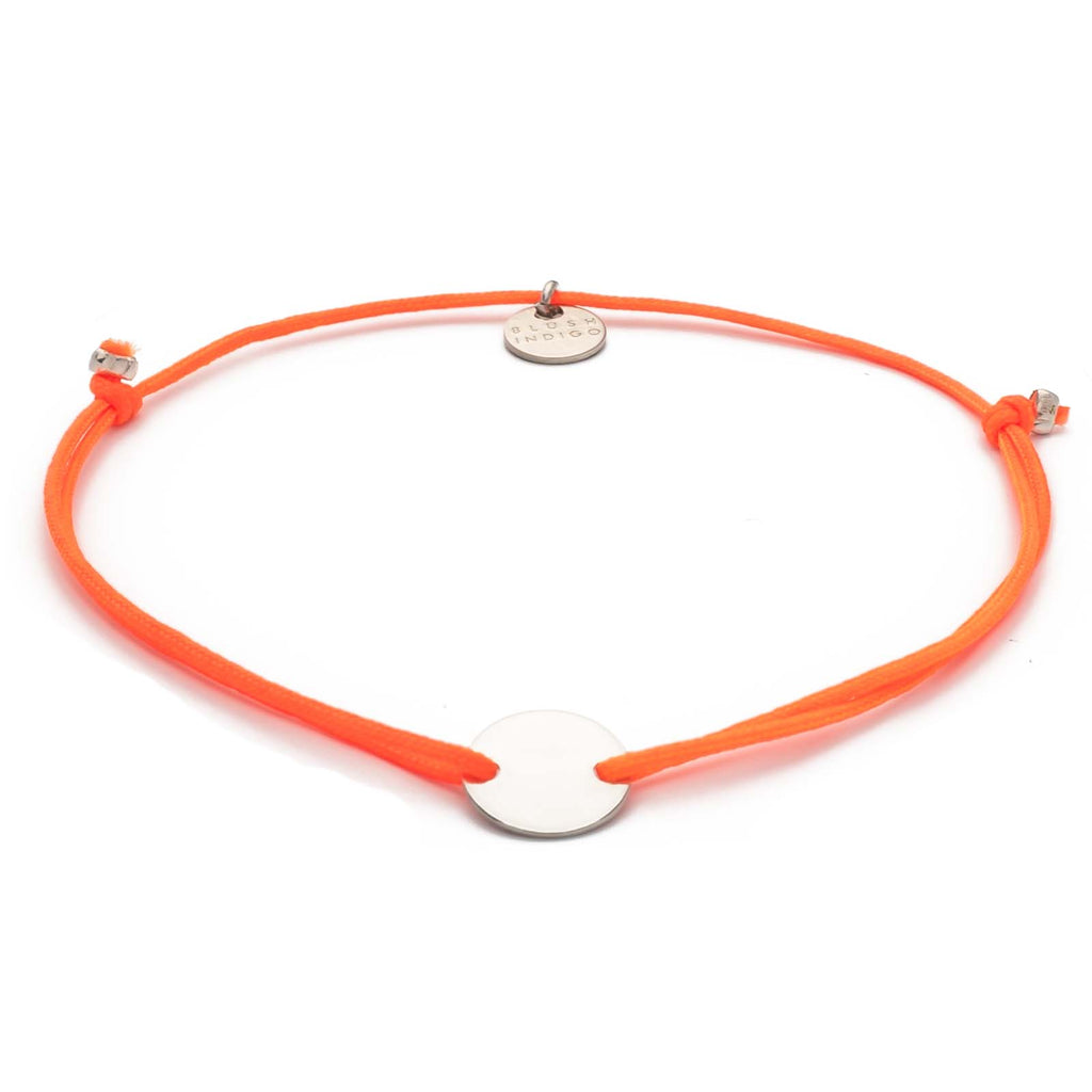 Armband Darling Disc silber – Neon Orange